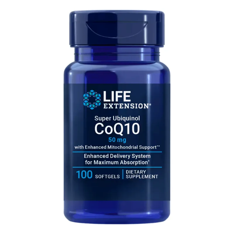 Ubiquinol Mitocondrial CoQ10 50mg 100 Softgels Life Extension