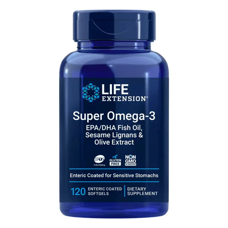 Super Omega 120 Softgels com Revestimento Enterico Life Extension