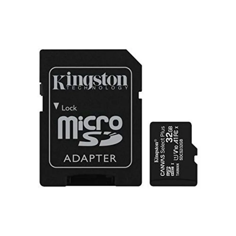 Cartão de memória Kingston 32GB microSDHC Canvas Select Plus 100MB/s de leitura A1 Class10 uhs-i + adaptador (SDCS2/32GB)