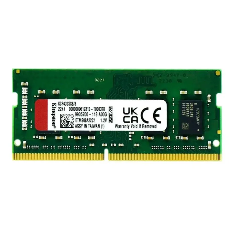 Memória Para Notebook Kingston DDR4 8GB 3200MHz KCP432SS8/8 (MP)