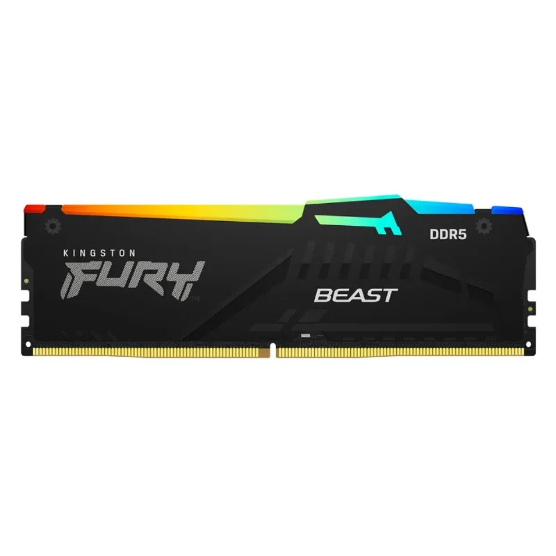 Memória 32gb Ddr5 6000mhz Rgb Kingston Fury Beast Cl36 Expo Dissipador Preto Kf560c36bbea-32