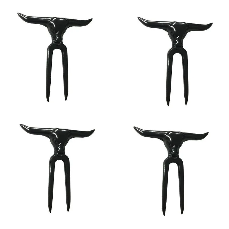 4 Garfinhos Touro Preto para Churrasco e Petiscos