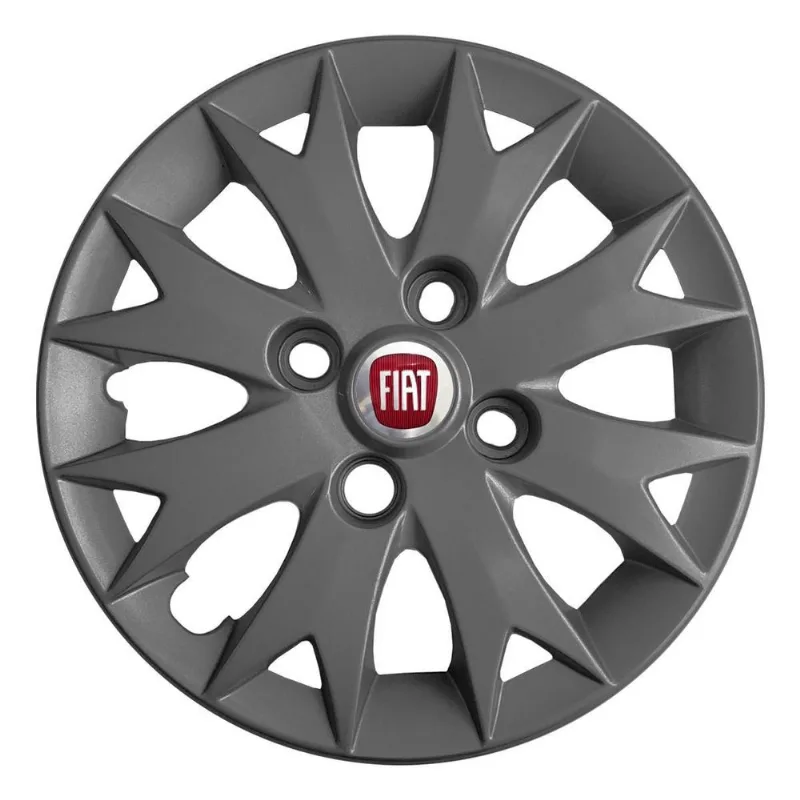 Kit 4x Calota Fiat Palio Aro 13 Grafite 158cb