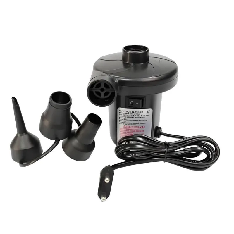 Inflador bomba de ar 12V 75W eletrico colchao barco inflaveis entrada acendedor de carro