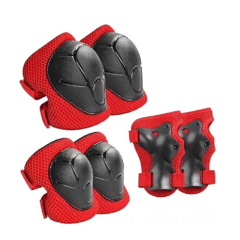 Kit Infantil Proteção Radical Joelheiras Cotoveleiras Vermelho
