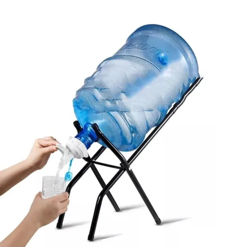 Suporte para Galão de Água Dobrável em Ferro Multiuso para Camping Viagem Casa Mesa Pia Preto - OUTRAS - Cama, Mesa E Banho