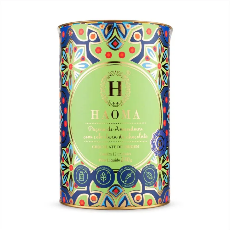 Paçoca de Amendoim Coberto de Chocolate Haoma 200g
