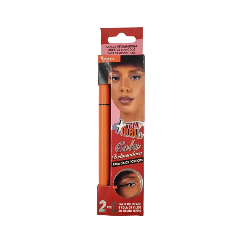 Caneta Cola Delineadora para Cílios 2 em 1 Preta 2g That Girl - That Girl - Maquiagem