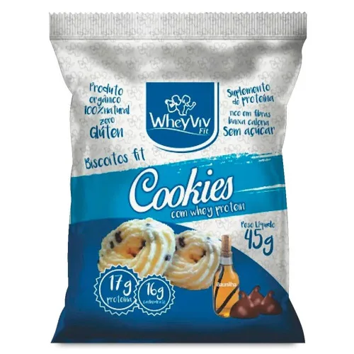 Biscoito Fit Cookie Com Whey Protein Whey Vivi Fit - WHEY VIVI