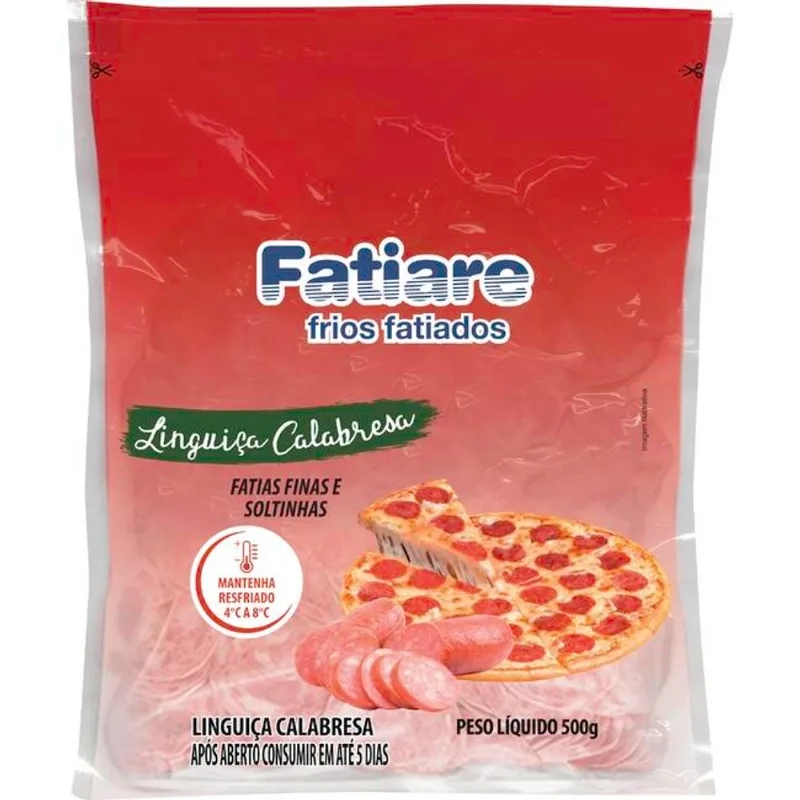 Linguiça Calabresa Fatiare Resfriada Fatiada 500g
