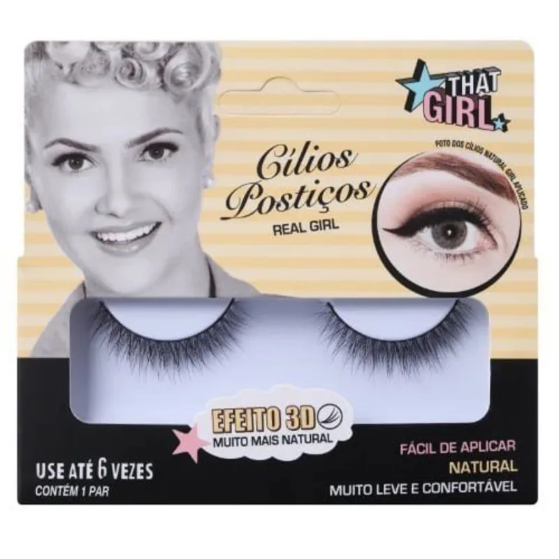 Cílios Postiços That Girl Glam Girl 3D 1 Par