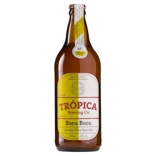 CERVEJA LAGER BORA BORA TRÓPICA GARRAFA 600ML - TROPICA