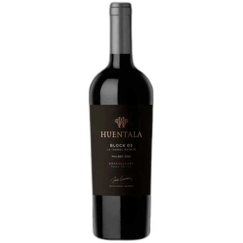 Vinho Argentino Huentala Block 03 Malbec Tinto 750ml