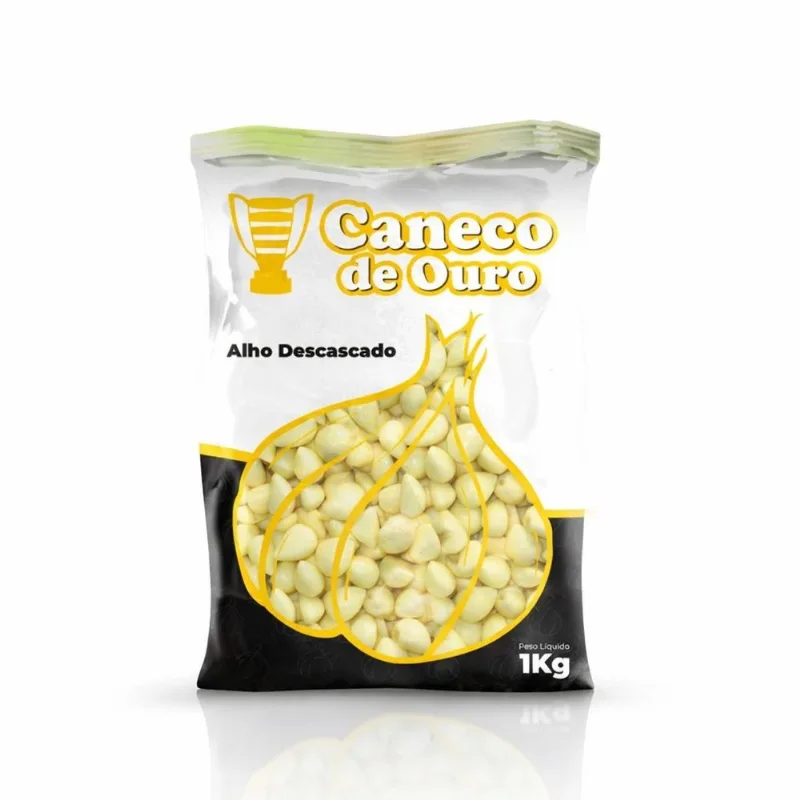 Alho Caneco de Ouro Descascado Pacote 1Kg