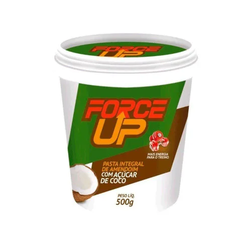 Pasta De Amendoim Com Açucar De Coco 500g - FORCE UP - Mercearia