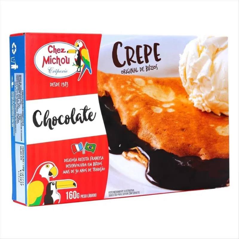 Crepe Chez Michou Chocolate Caixa 160g
