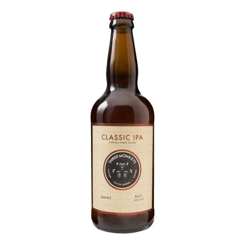 CERVEJA IPA THREE MONKEYS GARRAFA 500ML - CLASSIC