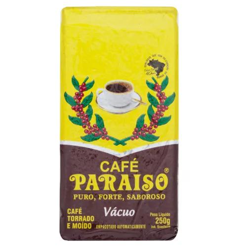 CAFÉ TORRADO E MOÍDO A VÁCUO PARAISO PACOTE 250G - PARAISO