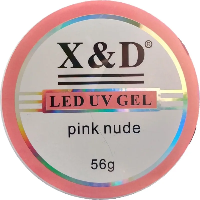 Gel De Unha Led Uv X&d Pink Nude 56g Acrigel