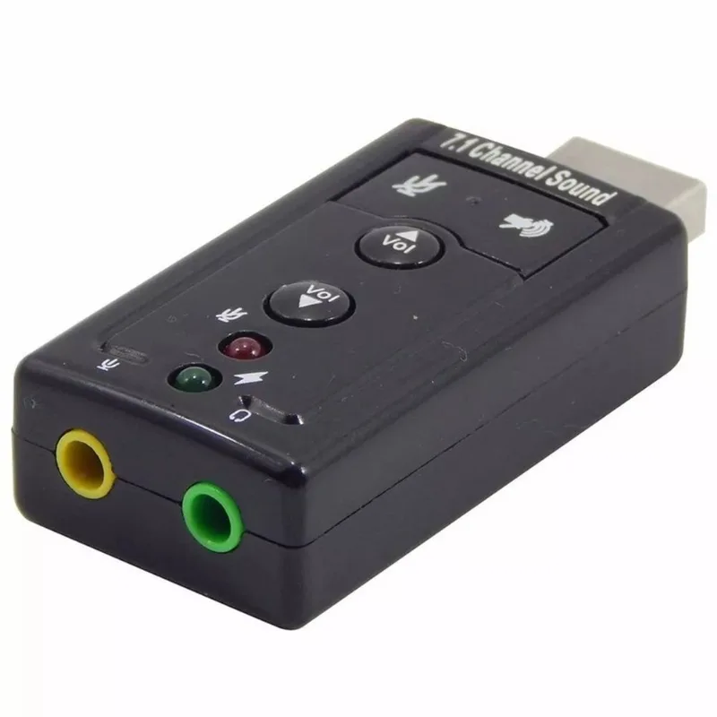 Placa Adaptador De Som Usb 7.1 Canais 3d Adaptador Audio Pc