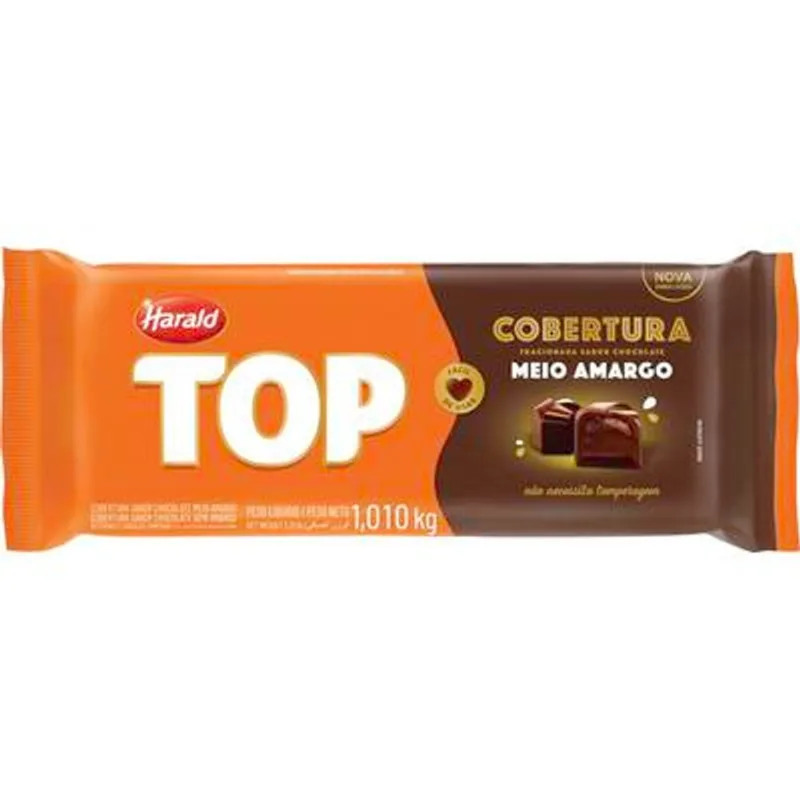 Cobertura de Chocolate Harald Top Meio Amargo 1,010kg