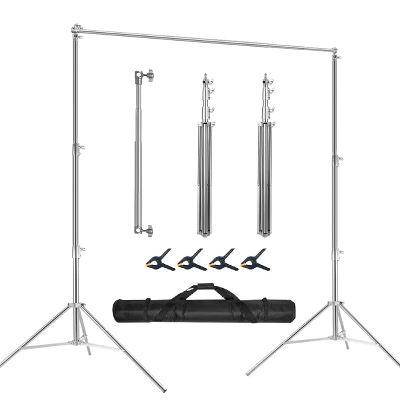 Suporte Fundo Infinito Sl2.8-3m Estande Aço Inox Para Estúdio Fotográfico