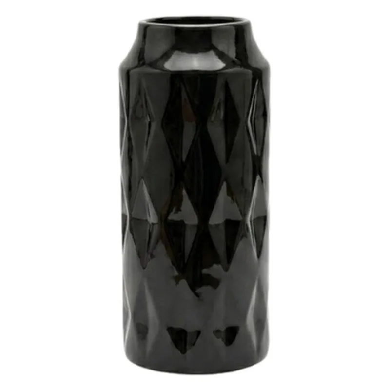 Vaso De Vidro Decore Preto 12x32cm (MP)