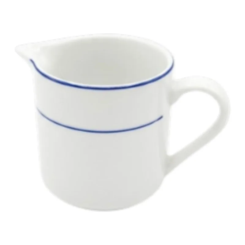 Leiteira Casa Bella De Porcelana 200ml Listra Azul (MP)