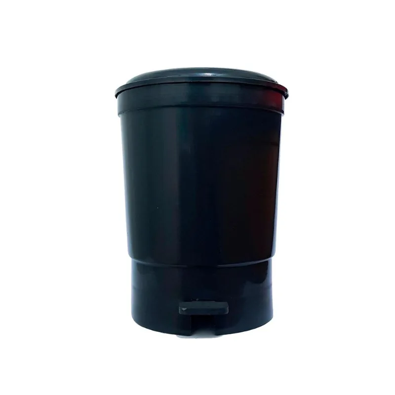 Lixeira Cesto Com Tampa Pedal Banheiro Escritório Preto 15 L