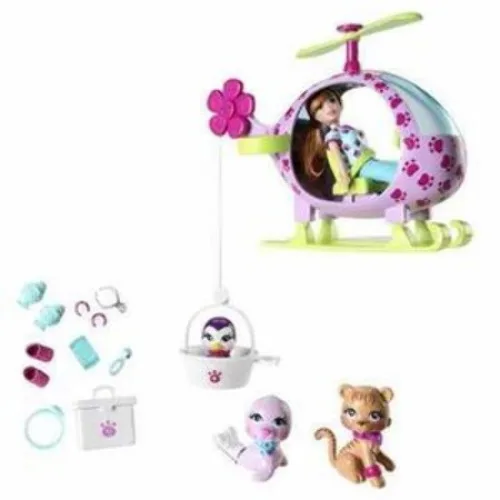 Mattel Polly Pocket S.o.s. Bichinhos Resgate Lea Helicóptero - MATTEL - Infantil