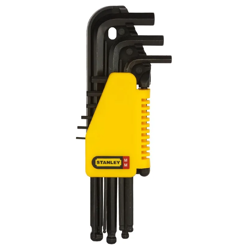 Jogo Chave Hexagonal Abaulada 9 Peças 1,5" a 10"mm Stanley 69-256 69-256