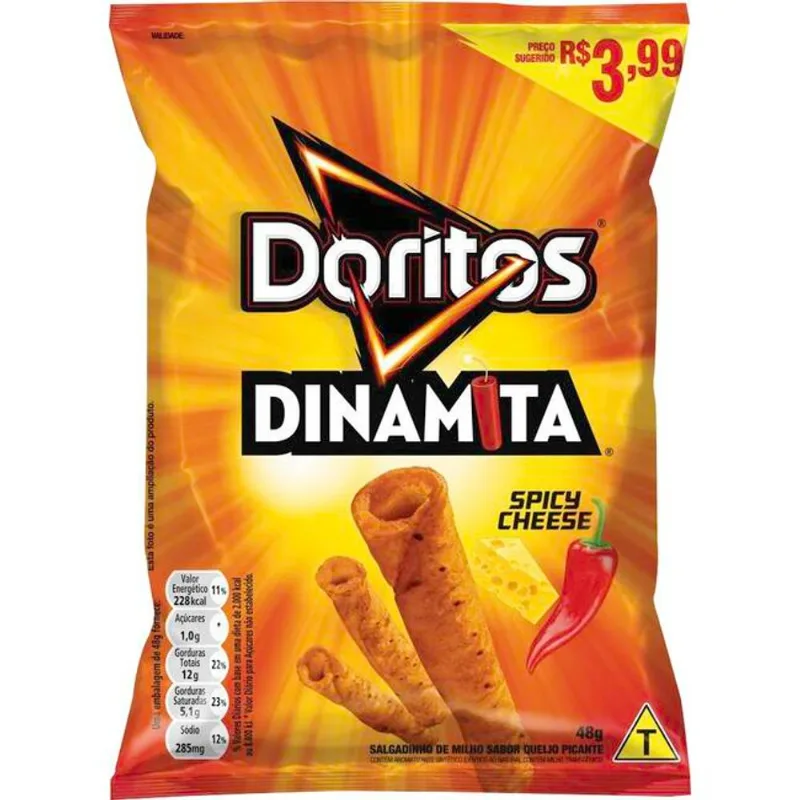 Salgadinho Doritos Dinamita Queijo apimentado 48g