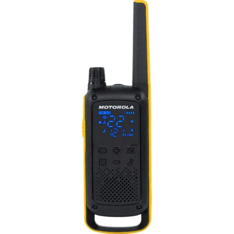 Walkie Talkie Talkabout Motorola T470br Ipx4/26 Canais/35km/bateria Preto/amarelo Elt0409 (MP) - Motorola - Telefonia Fixa