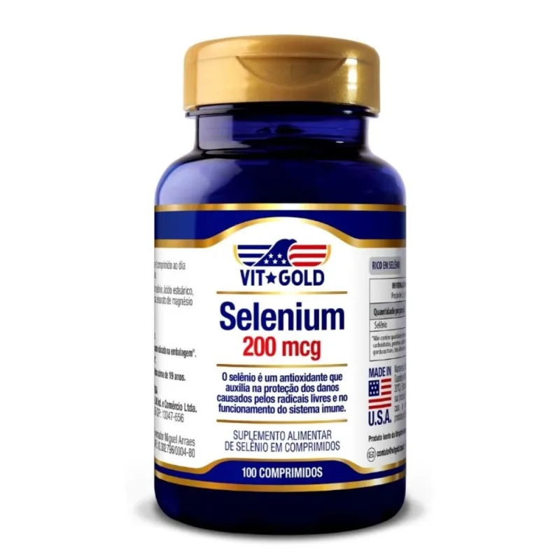 Selênio 200mcg Vitgold 100 comprimidos - VIT GOLD