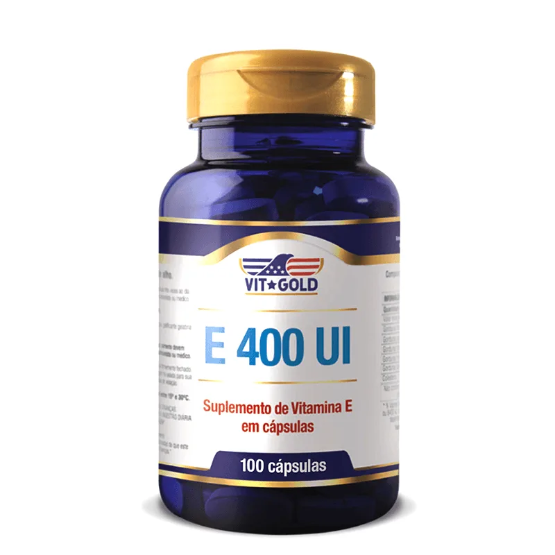 Vitamina E 400ui Vitgold 100 cápsulas - Vit Gold