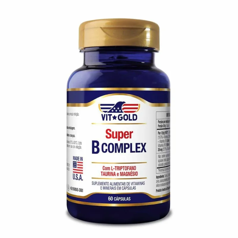 Super B Complex Vitgold 60 Cápsulas - VIT GOLD - Saúde E Bem Estar
