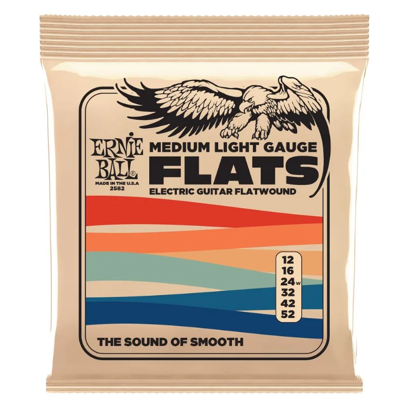 Corda Ernie Ball 012 Flatwound Medium Light para Guitarra