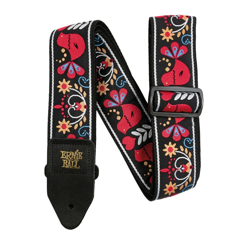 Correia Ernie Ball Redbird Rising Jacquard P04667 para Guitarra, Violão ou Baixo