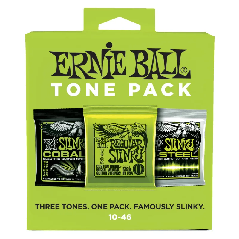 Corda Ernie Ball 010 Regular Slinky Elec Tone para Guitarra Pack com 3
