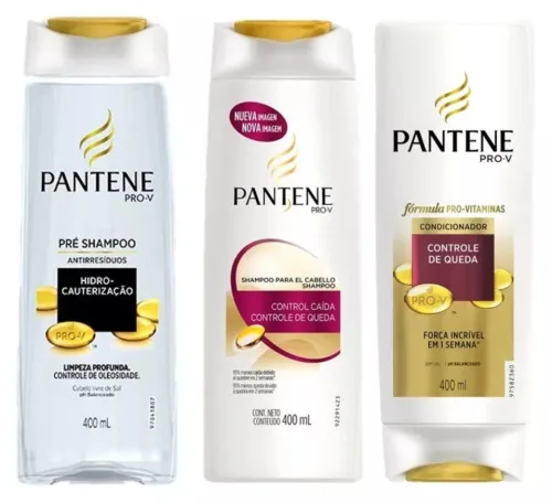 Kit Pre Sh Sh Co Pantene 400ml Controle Queda - PANTENE - Higiene E Beleza