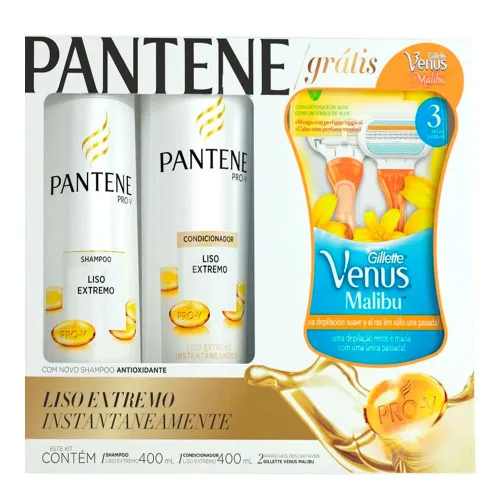 Kit Pantene Liso Gts Ap Venus - PANTENE - Higiene E Beleza
