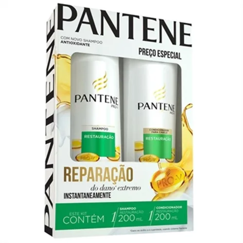 Kit Sh Co Pantene 200ml Restauração Unit - PANTENE - Higiene E Beleza