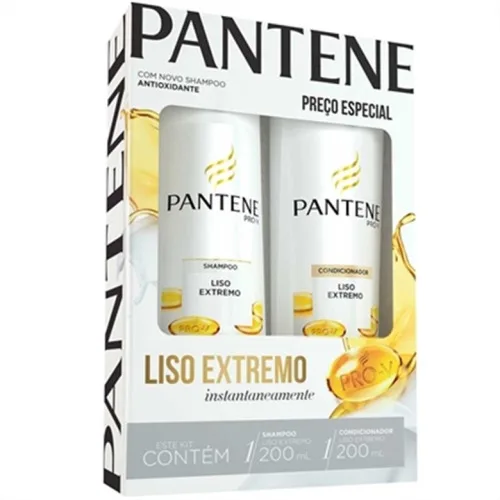 Kit Sh Co Pantene 200ml Liso Extremo Unit - PANTENE - Higiene E Beleza