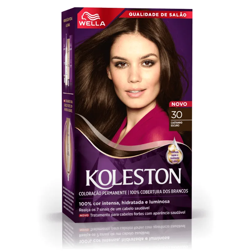 Kit Tintura Koleston Castanho Escuro 30