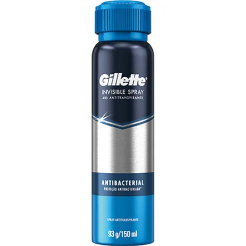 Antitranspirante Spray Proteção Antibacteriana Gillette 150ml - GILLETTE - Higiene E Beleza