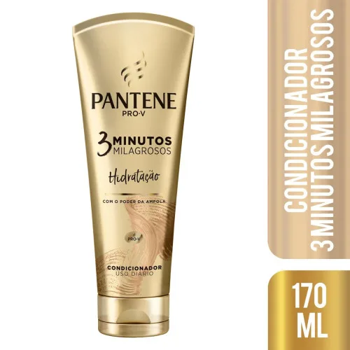 Condicionador Pantene 3 Minutos Milagrosos Hidratação Bisnaga 170ml - PANTENE - Higiene E Beleza