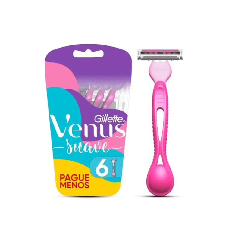 Aparelho de Depilação Descartável Gillette Venus Suave 6 Unidades - Gillette Venus