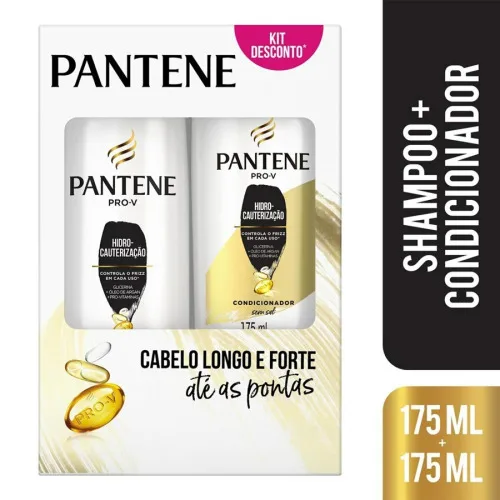 Kit Shampoo Condicionador Pantene Hidro Cauterização 175ml Cada - PANTENE - Higiene E Beleza