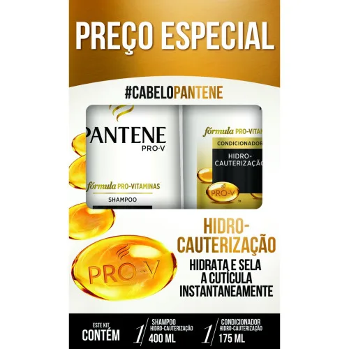 Kit Shampoo 400ml Condicionador 175ml Pantene Hidro Cauterização - PANTENE - Higiene E Beleza