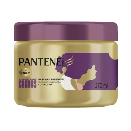 MÁSCARA INTENSIVA PANTENE UNIDAS PELOS CACHOS POTE 270ML - PANTENE - Máscara Para Cabelo